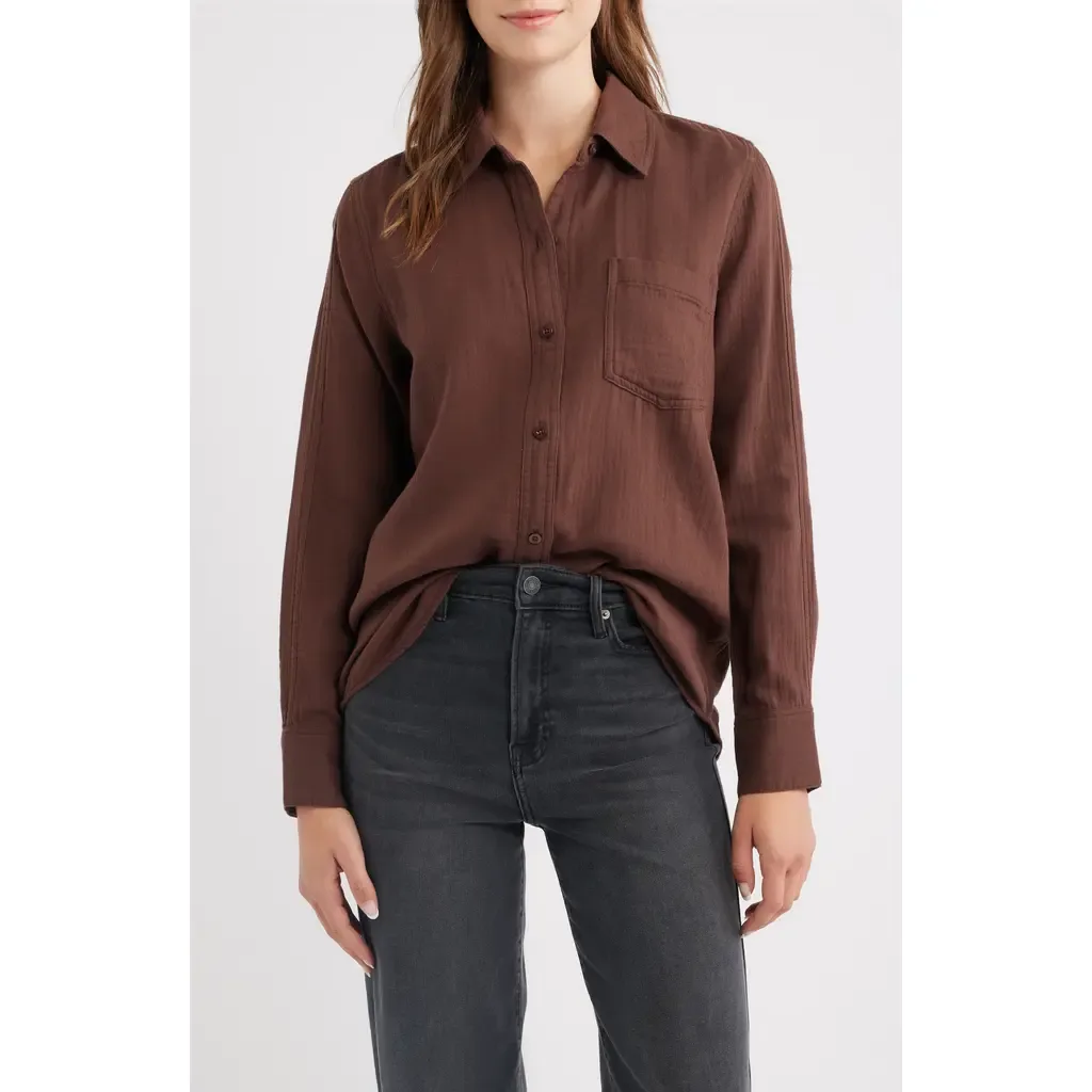 Freeman Cotton Button-Up Shirt by Rails