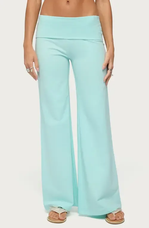 Wide Leg Foldover Pants by EDIKTED