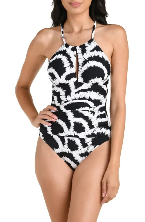 Shadows Ruched One-Piece Swimsuit by La Blanca