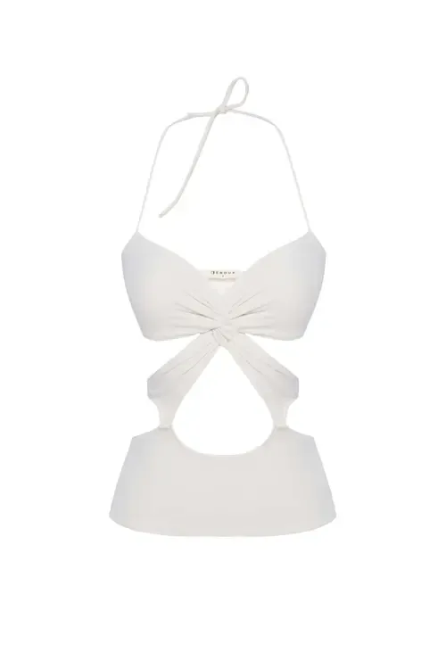 Neo Denim Jersey Crop Top by Jendue US