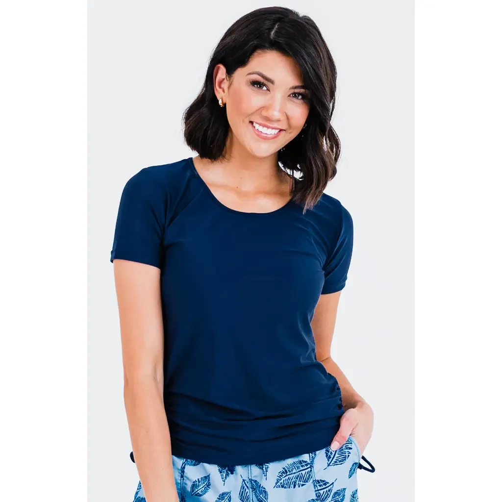 Short Sleeve Adele Swim Top by Calypsa