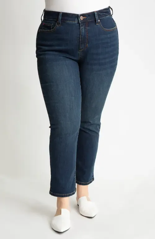 High Waist Ankle Straight Leg Jeans by SLINK Jeans