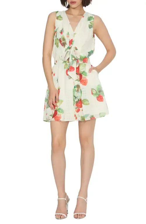Dale Strawberry Print Minidress by CIEBON