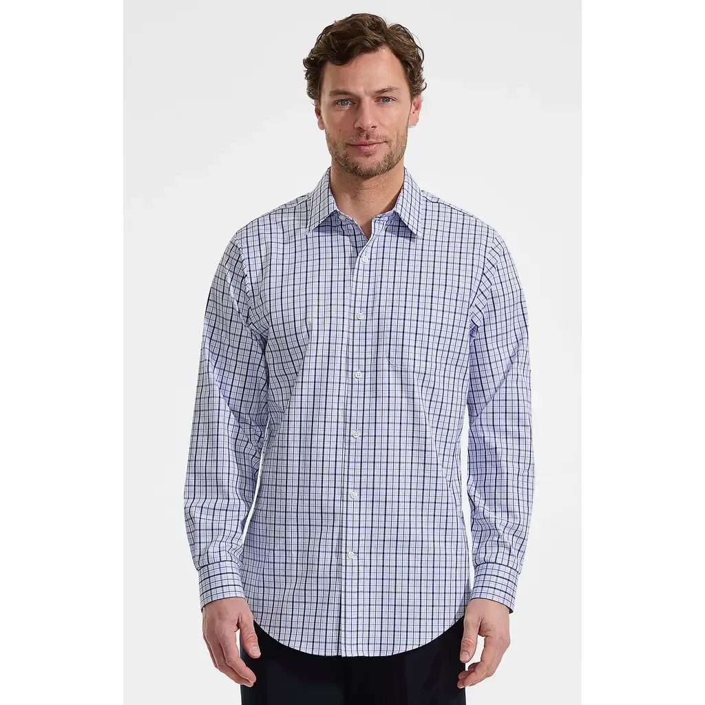 No Iron Supima Cotton Pinpoint Straight Collar Dress Shirt by Lands' End