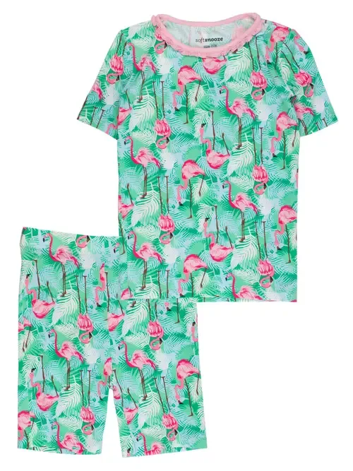 Ruffle Short Sleeve Pajama Set by Softsnooze