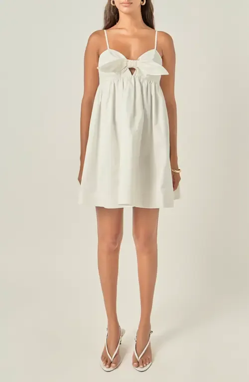 Bow Front Babydoll Minidress by Endless Rose