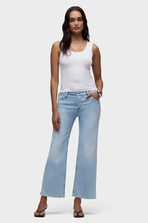 Rosie Covered Button Fly Wide Leg by Hudson Jeans