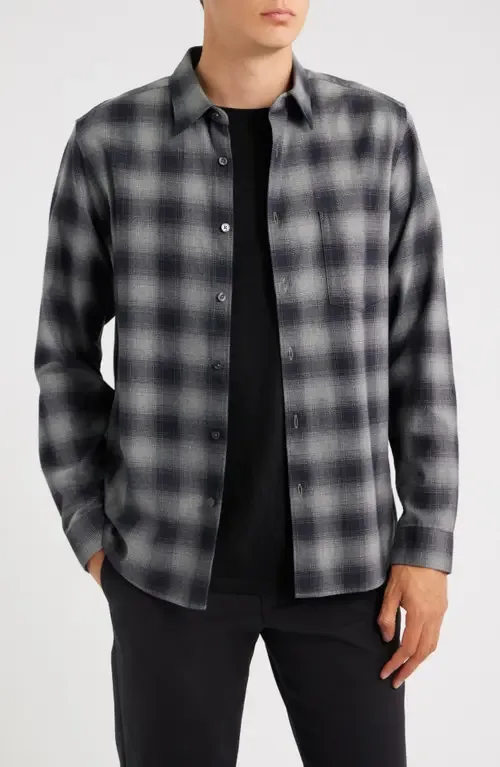 Irving Gradient Plaid Button-Up Shirt