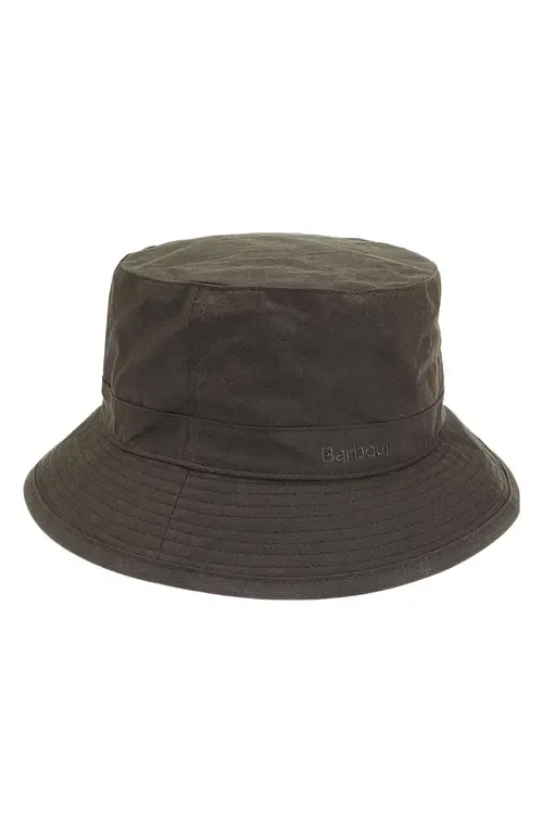 Waxed Cotton Bucket Hat by Barbour
