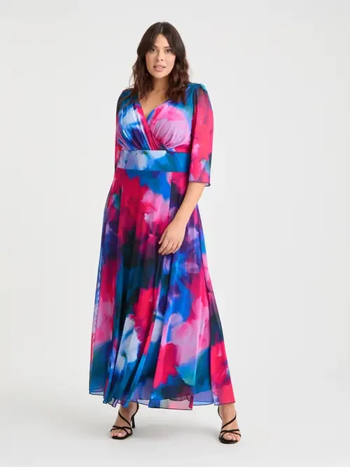 Verity Abstract Print Maxi Gown by Scarlett & Jo