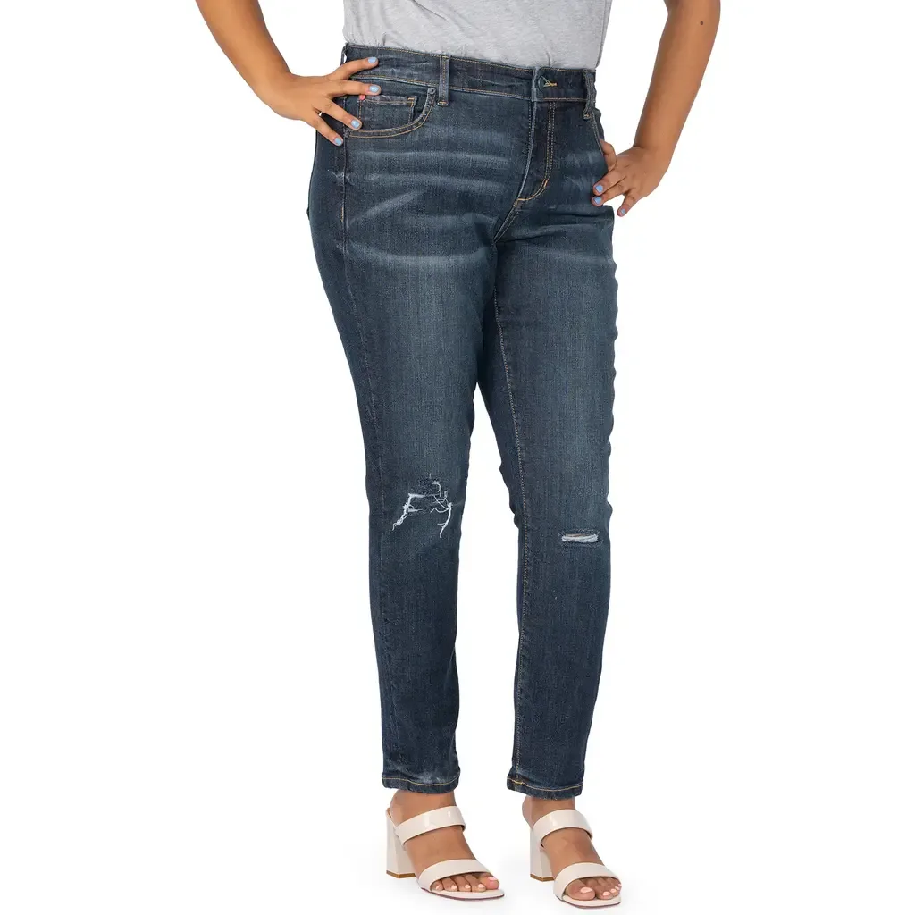High Waist Ankle Skinny Jeans by SLINK Jeans