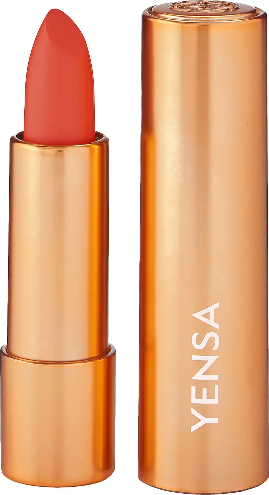Vibrant Silk Hydrating Hyaluronic + Vitamin E Lipstick in Fire by YENSA