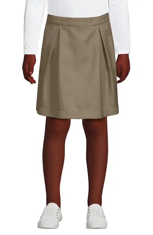 School Uniform Solid Pleated Skort Top of Knee by Lands' End