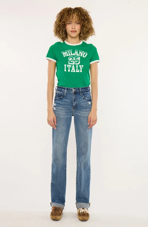 Trinity Essentials High Rise True Straight Jeans by KanCan