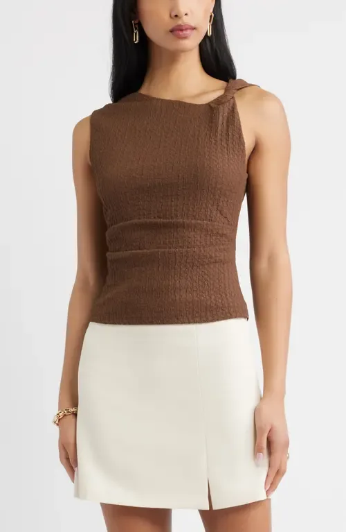 Twisted Shoulder Textured Tank