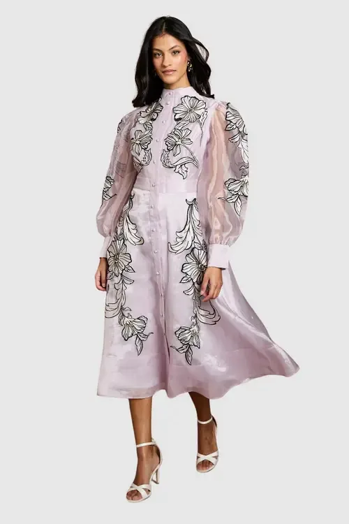 Embroidered Midi Dress by Coast