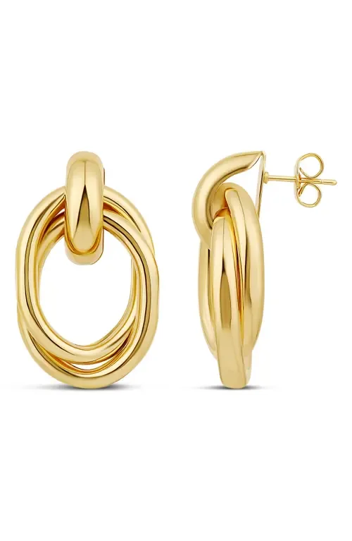 Twisted Oval Drop Earrings by SHYMI