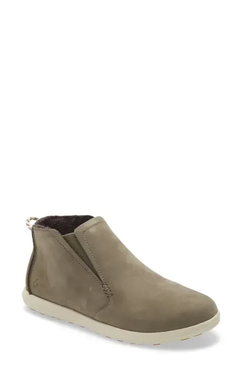 Hawai'iloa Manu Hope Waterproof Sneaker Boot in Taupe Grey Leather by OluKai