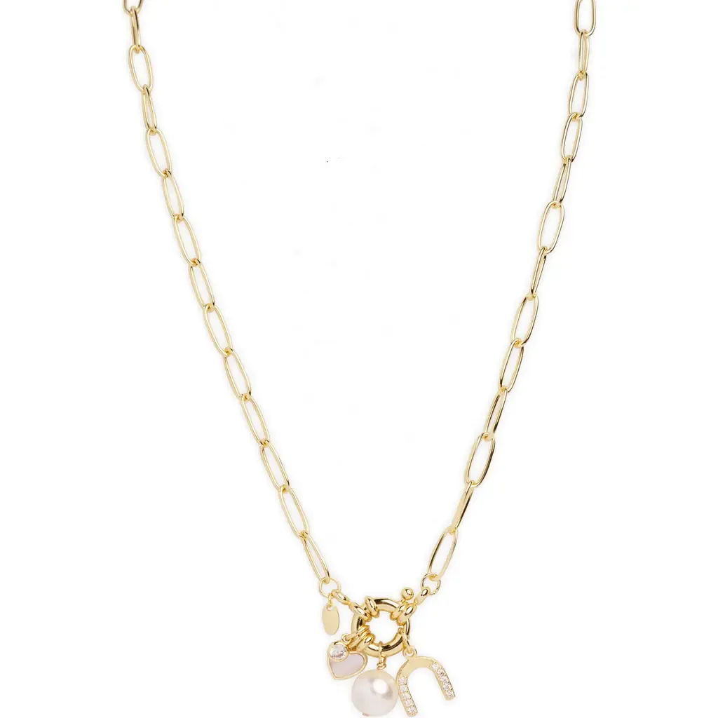 Paperclip Charm Necklace by ARGENTO VIVO