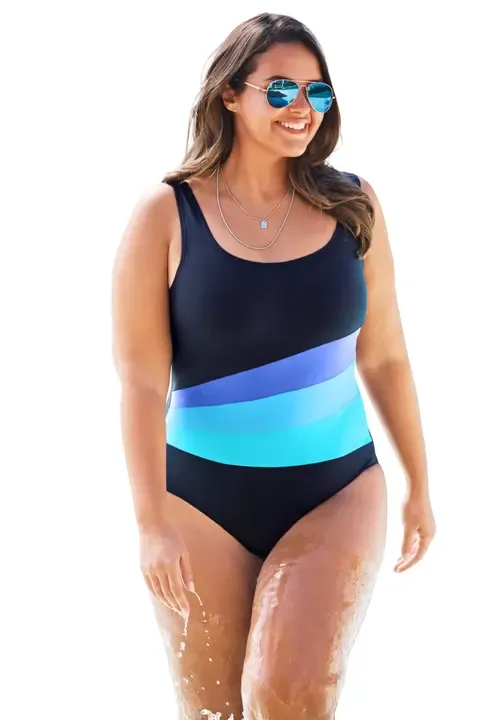 Colorblock One Piece by Swim 365