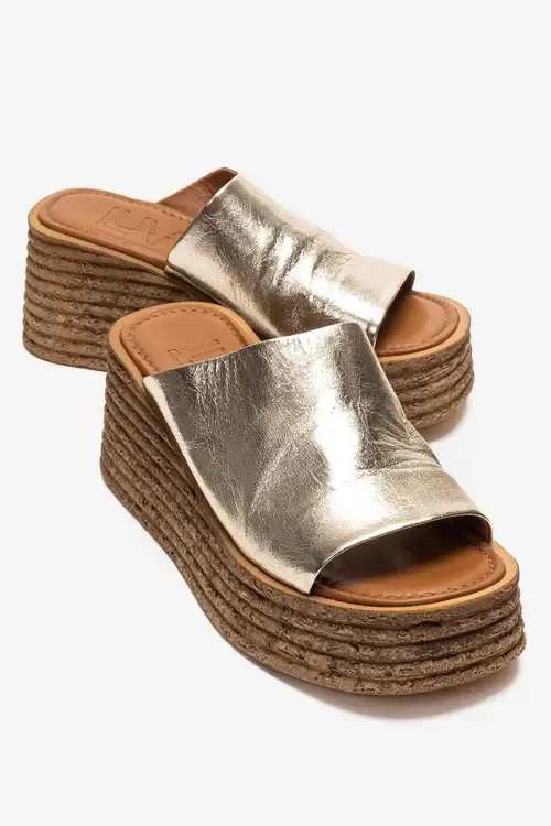 Marc Leather Wedge Sandal by Forever & Always Shoes