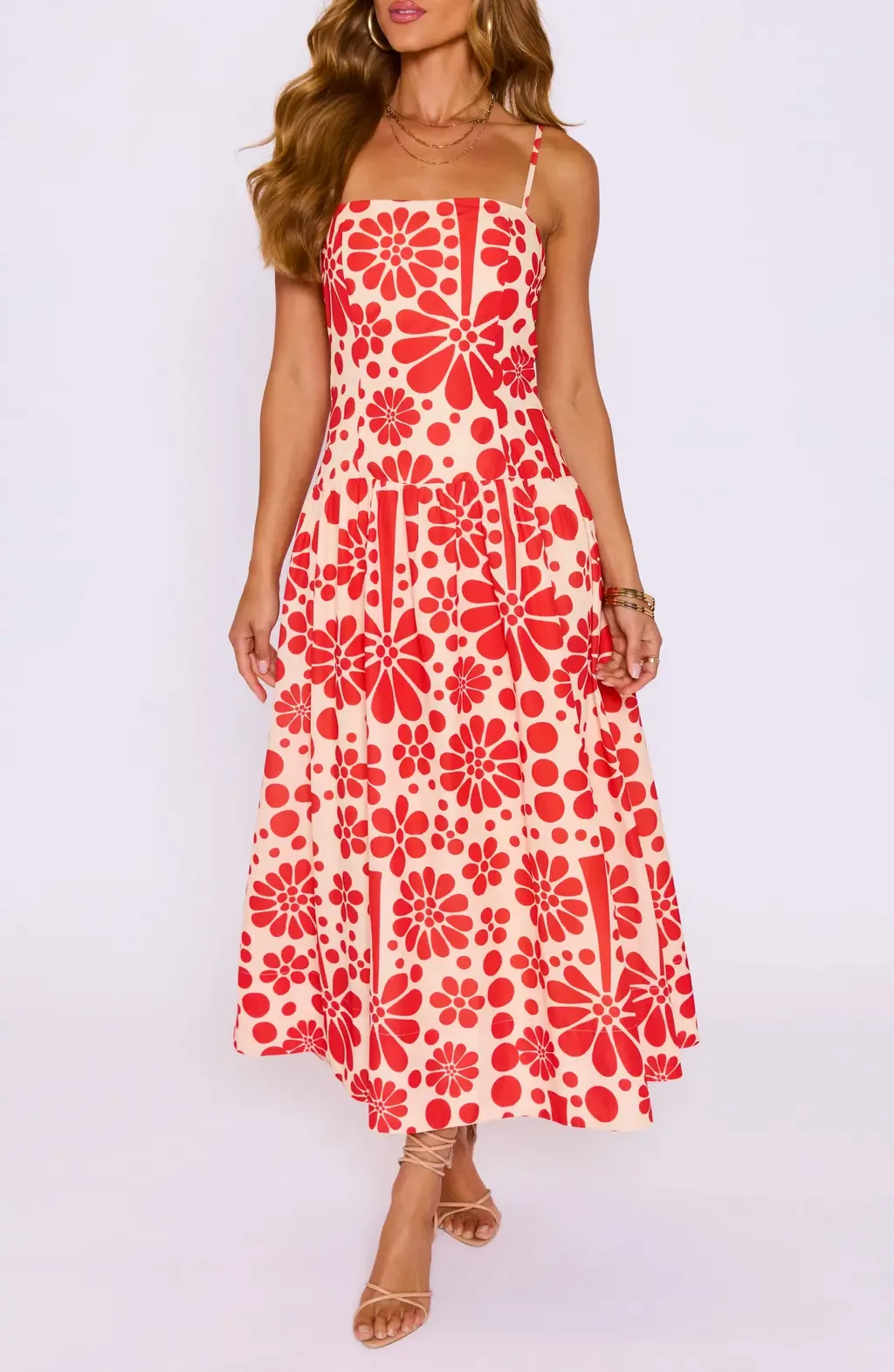 Meadows Sleeveless Fit & Flare Maxi Dress