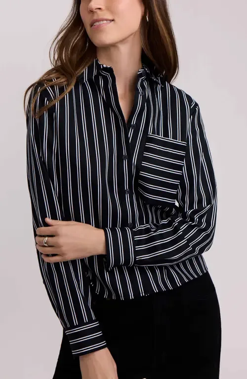 Jodie Stripe Cotton Button-Up Shirt