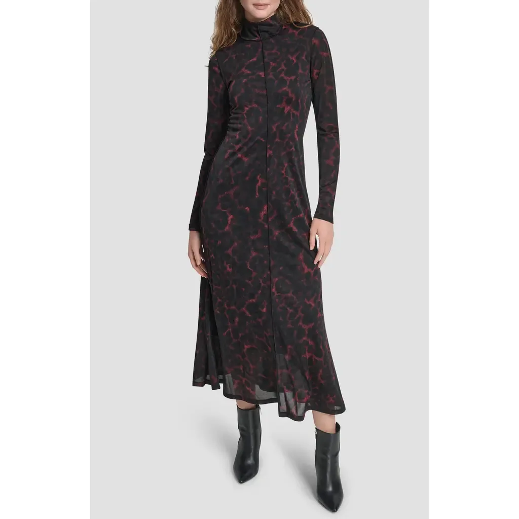 Seamed Long Sleeve Maxi Dress by DKNY