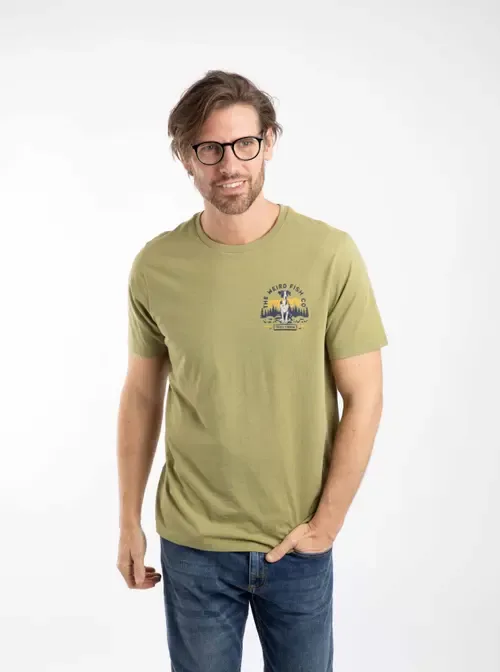 Dog Trails Back Print Graphic T-Shirt by Weird Fish
