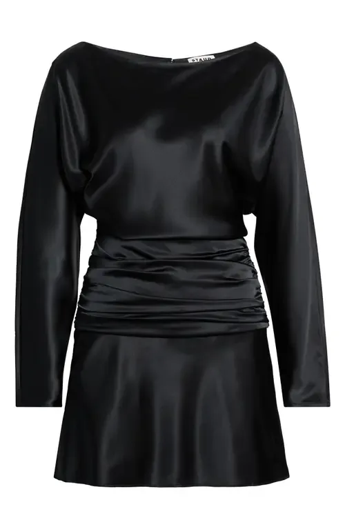 Freda Long Sleeve Silk Blend Minidress by STAUD