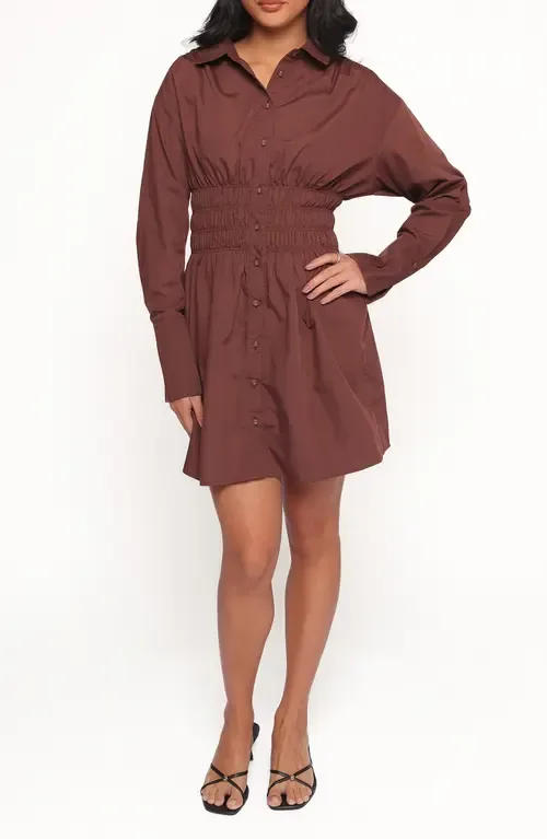 Wallace Long Sleeve Mini Shirtdress by Petal & Pup