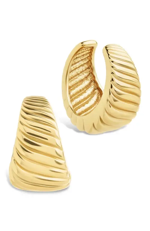 Beth Twisted Croissant Ear Cuffs by Sterling Forever