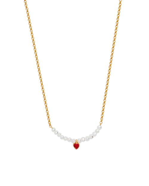 Love Heart Pearl Necklace by Fable England