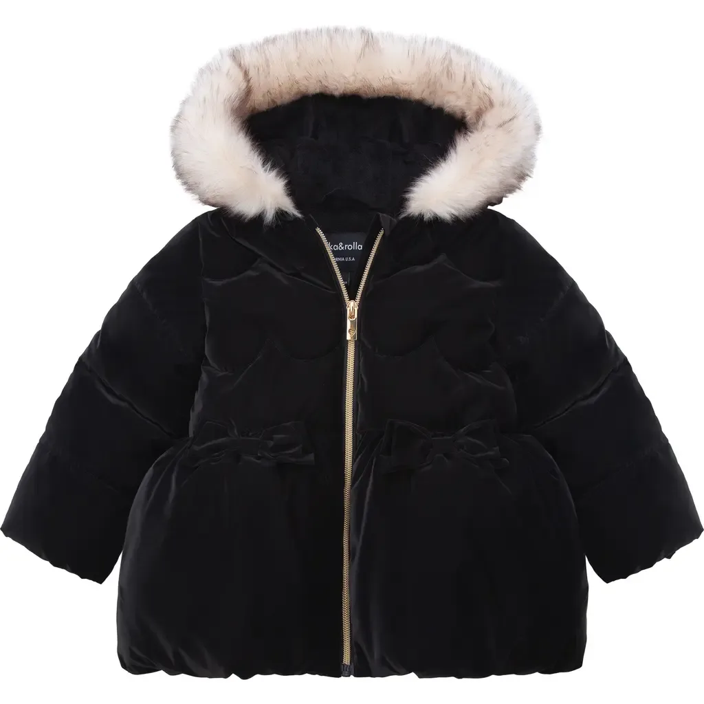 Luxe Bow Puffer Coat by Rokka&Rolla