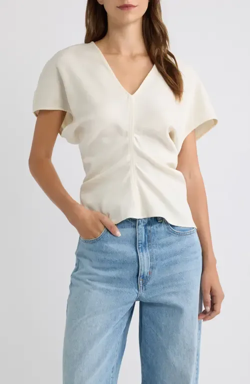 Ginie Ruched Cap Sleeve Top by Reformation
