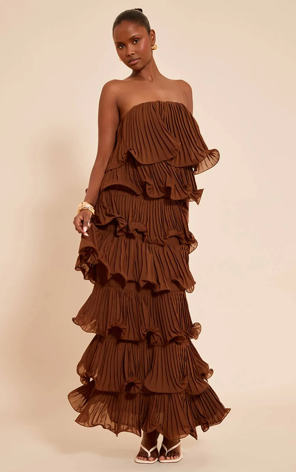 Extreme Ruffle Tiered Maxi Dress