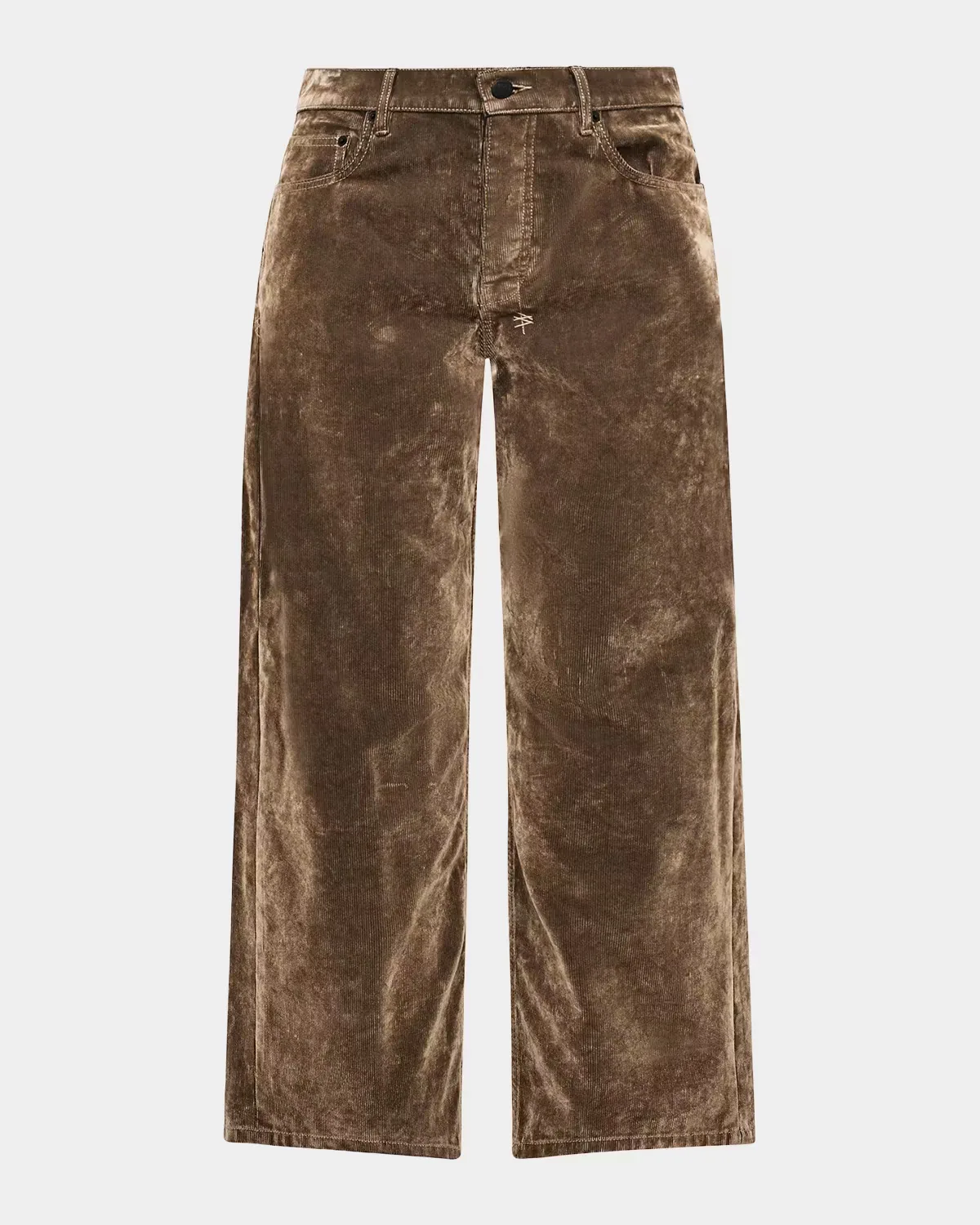 Maxx Flocked Cotton Corduroy Wide-Leg Jeans by Ksubi
