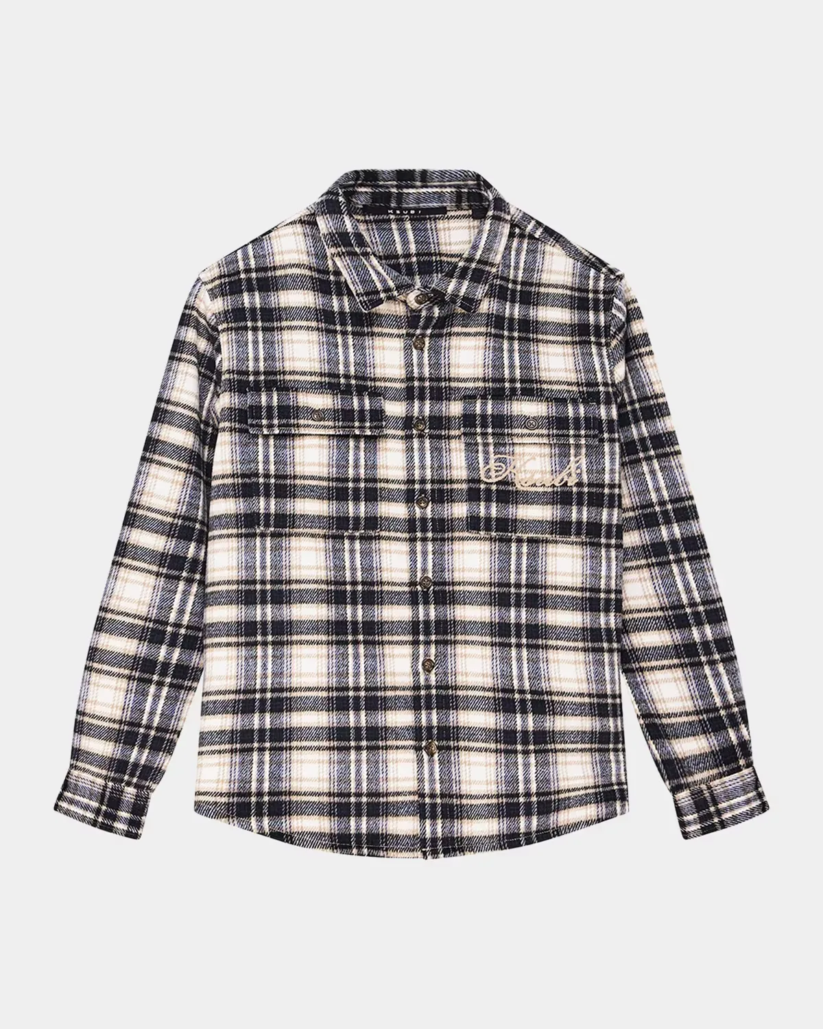 Signed Rosebowl Check Logo Flannel Button-Down Shirt by Ksubi