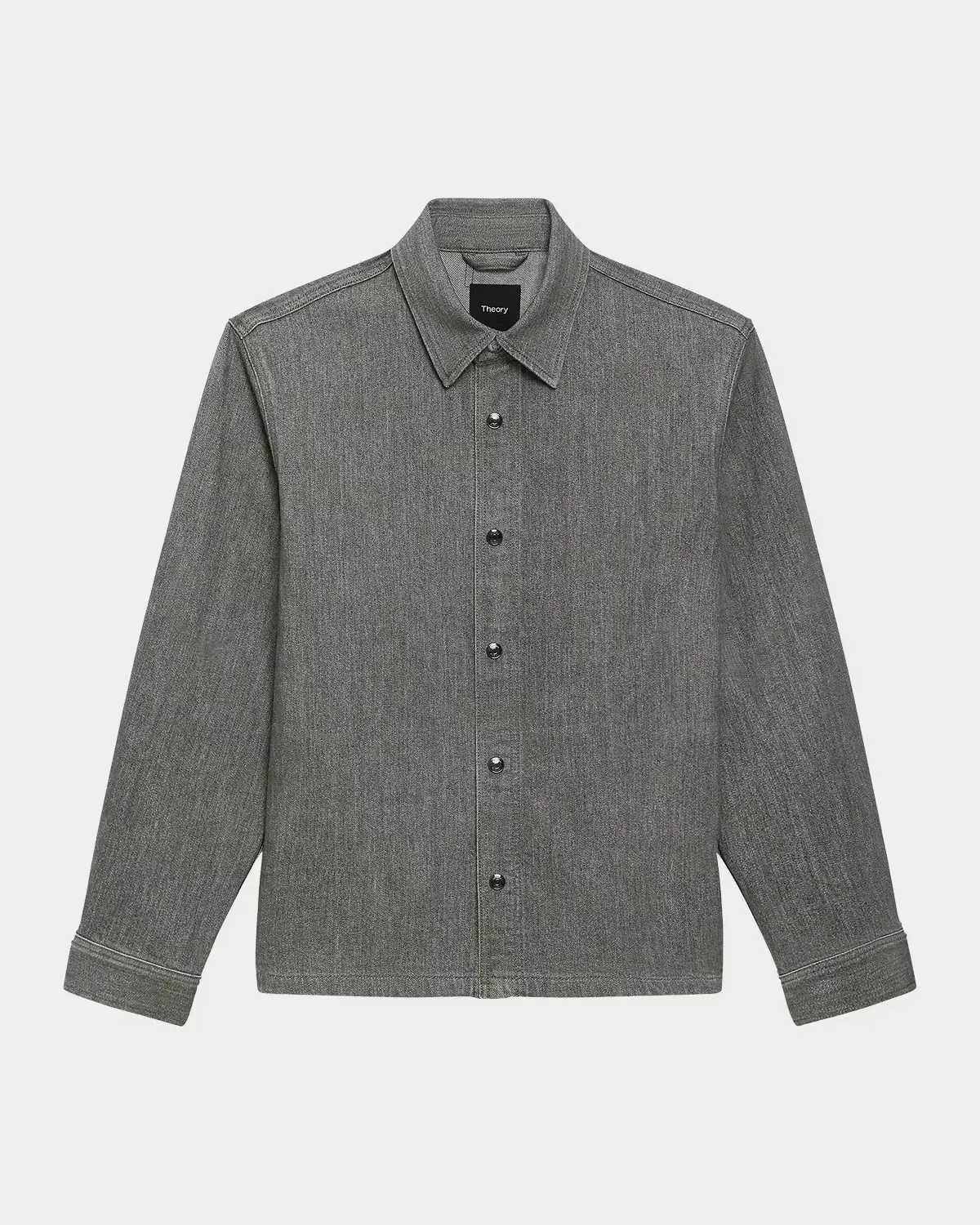 Grey-Wash Denim Overshirt