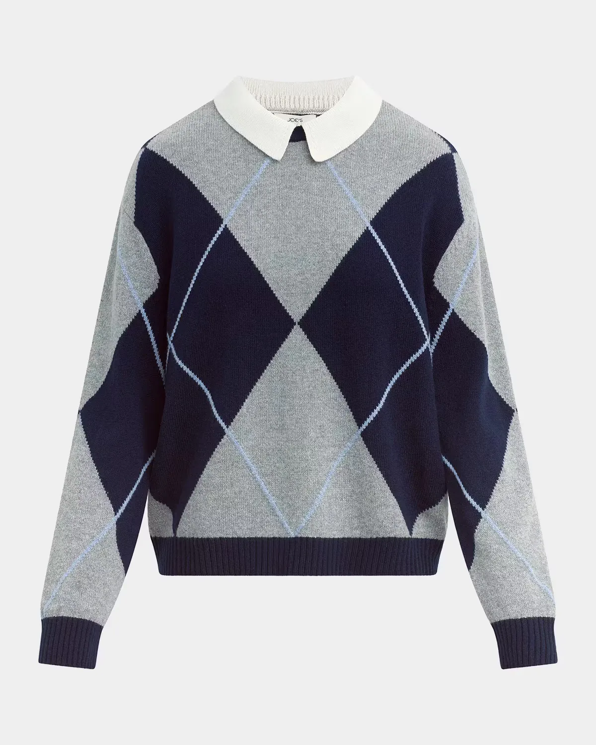 The Jude Argyle Wool-Blend Collared Sweater by Joe & apos;s Jeans
