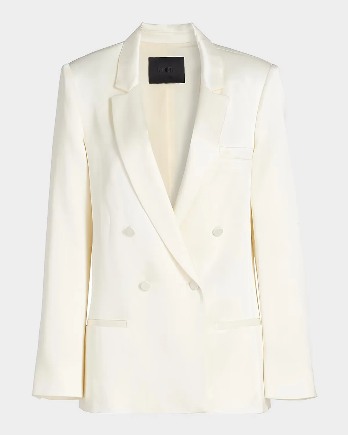 Satin Double-Breasted Blazer by LAPOINTE