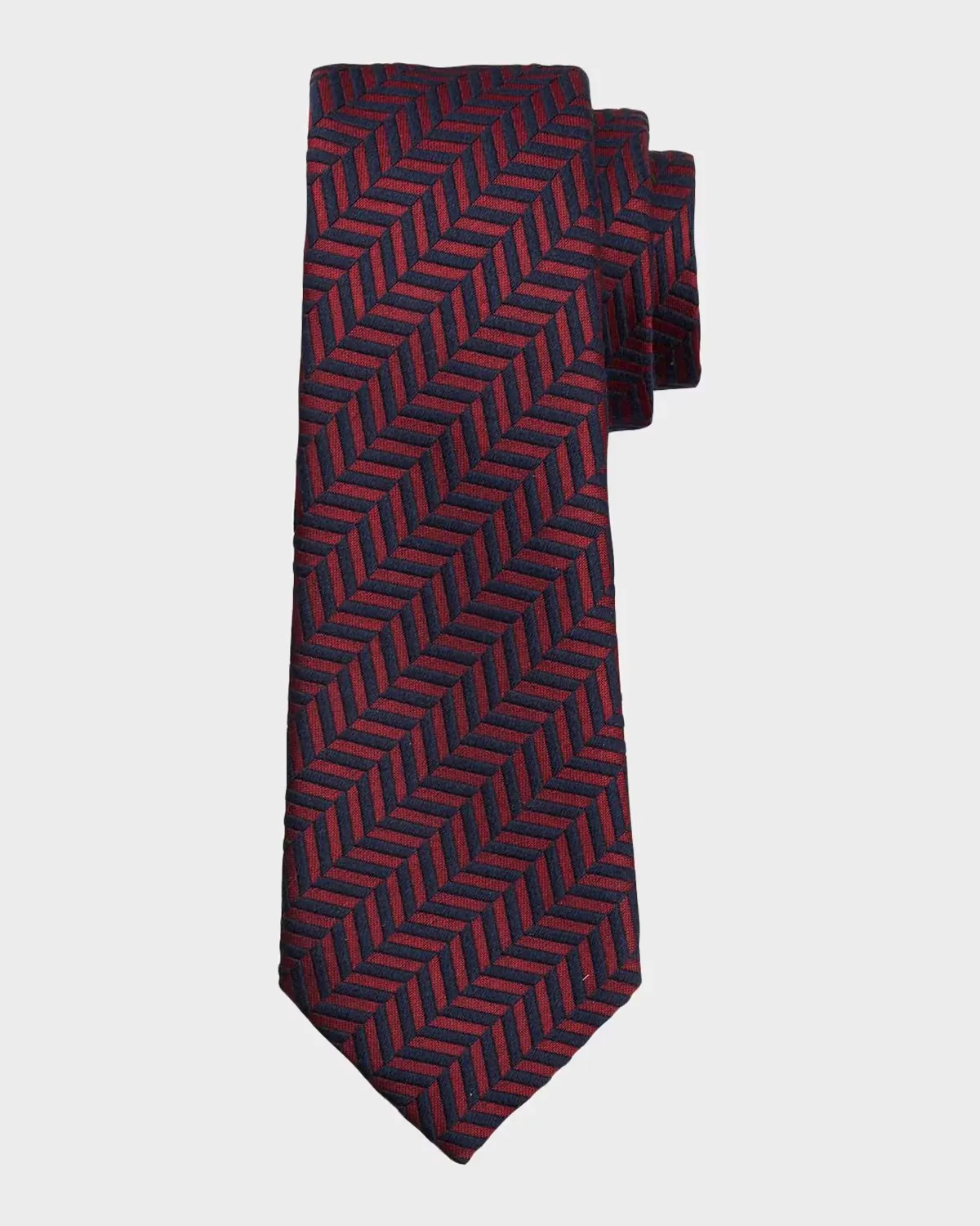 Geometric Herringbone Tie by Giorgio Armani