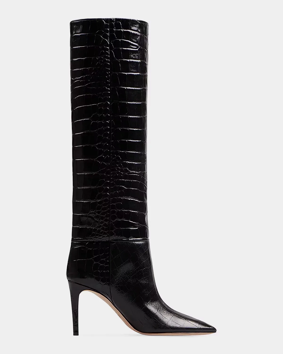 85mm Mock-Croc Stiletto Knee Boots by Paris Texas