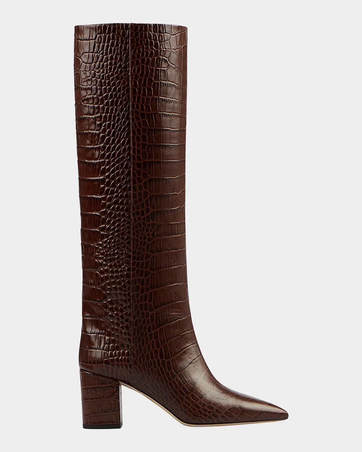 Anja Croco Block-Heel Knee Boots
