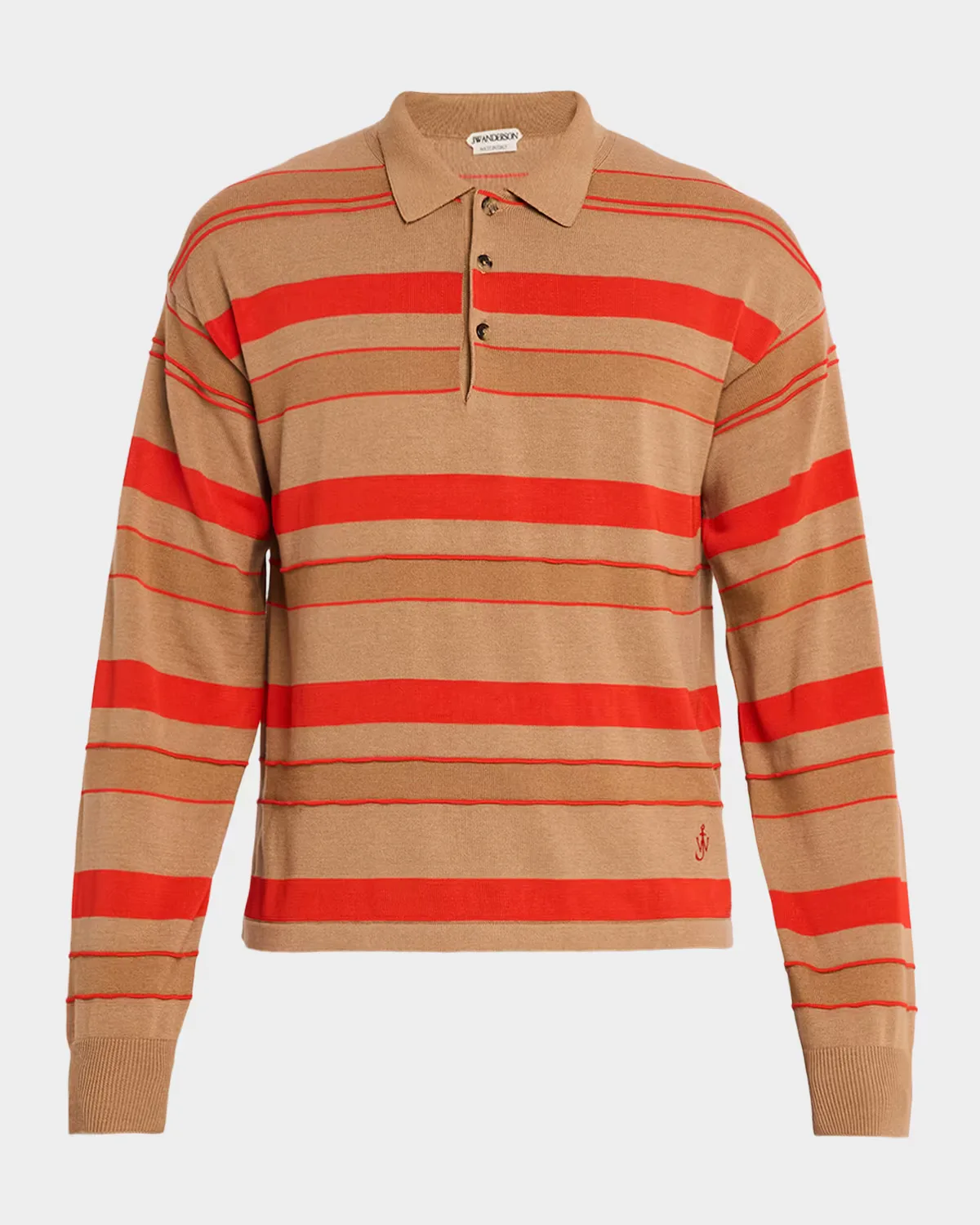 Multi-Stripe Knit Rugby Shirt by JW Anderson