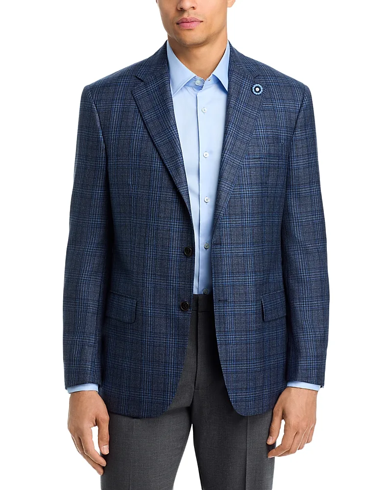 New York Fit Plaid Wool Sport Coat by Hart Schaffner Marx