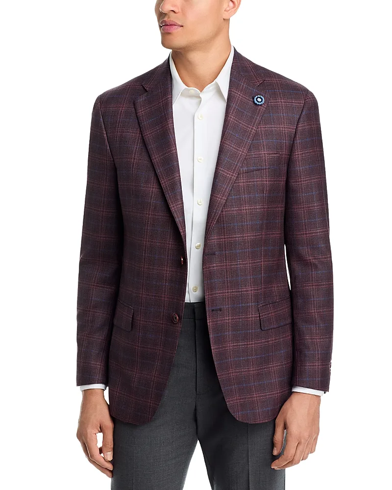 New York Fit Tonal Plaid Wool Sport Coat by Hart Schaffner Marx