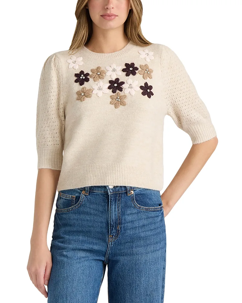 Flower Embroidered Sweater by Nvlt