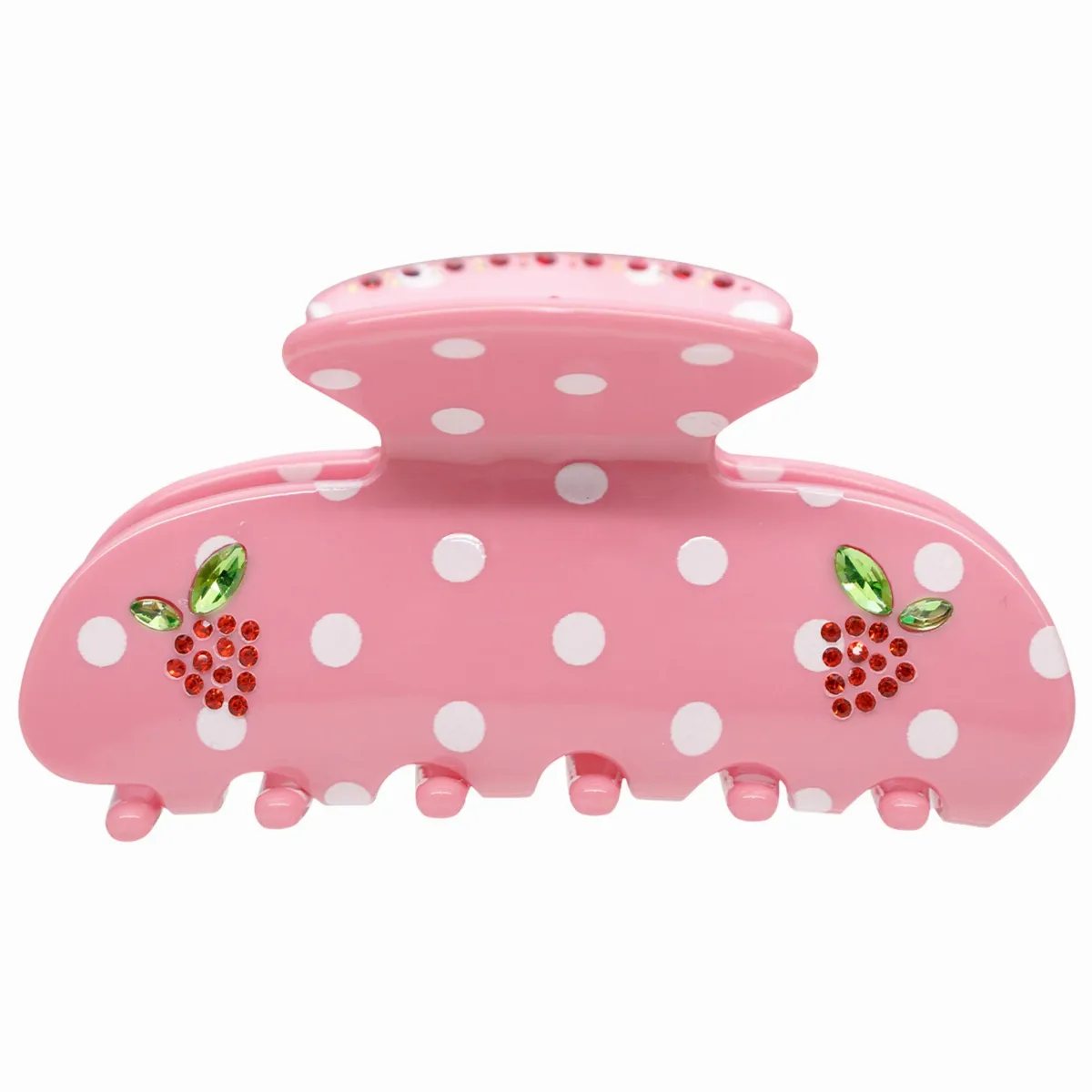 Sweetheart Hair Claw Clip in Lychee Berry Dot by Emi Jay