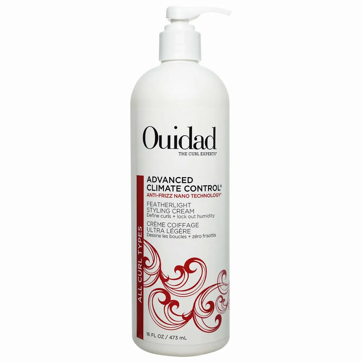 Advanced Climate Control Anti-Frizz Featherlight Styling Cream for Curly Hair 16 oz/473 Ml by Ouidad